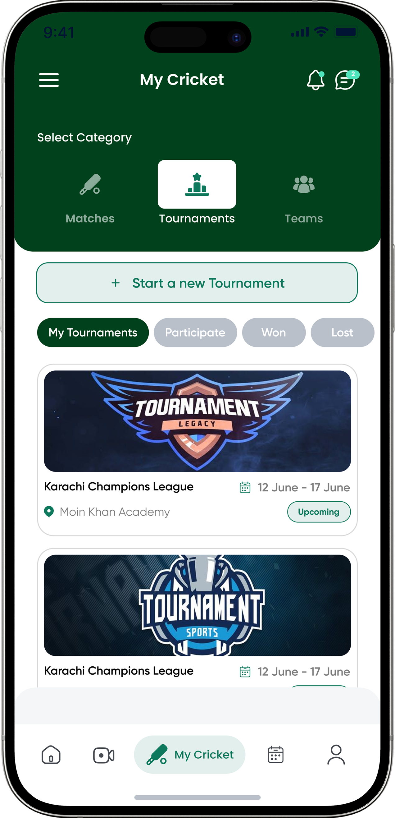 CricPR Dashboard Interface